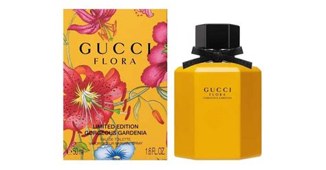 gucci flora perfume yellow bottle.